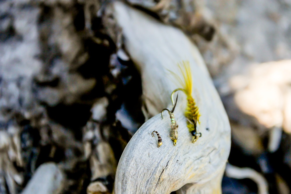 Trout flies for fishing Manzanita Lake