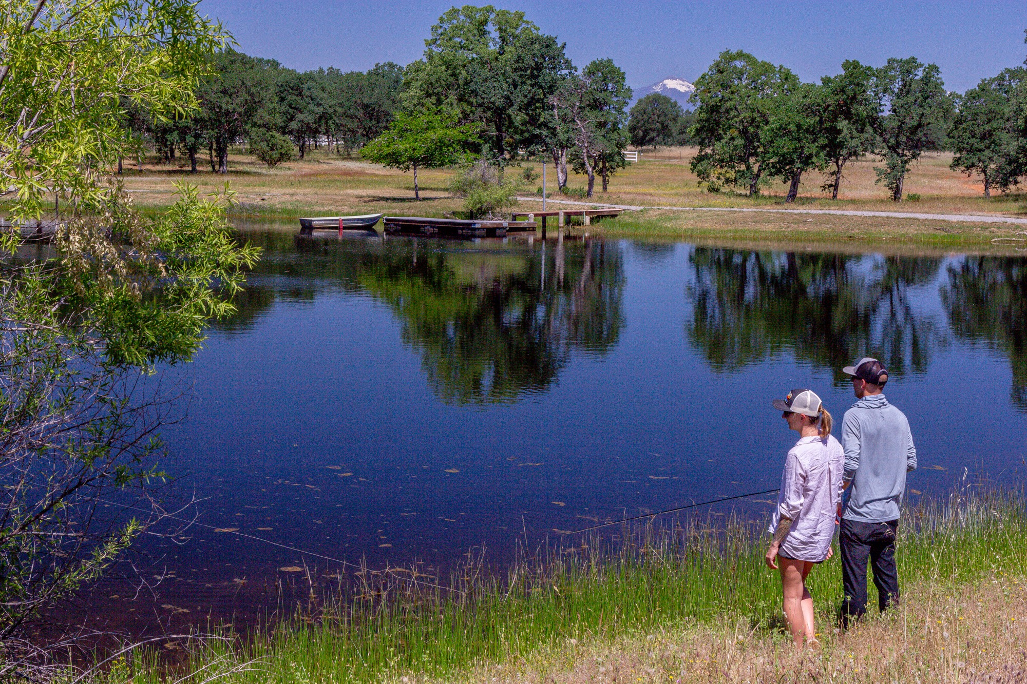 Red Bluff ranch with lake. Bass fishing.